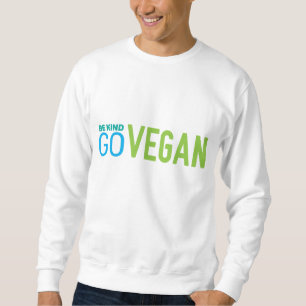 go vegan Mens white Sweatshirt