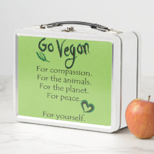 GO-VEGAN METAL LUNCH BOX