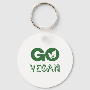 Go Vegan Plant Based Nutrition Veganism Keychain