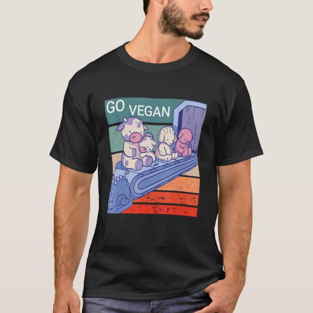 Go vegan, poor Animals T-Shirt (Front)