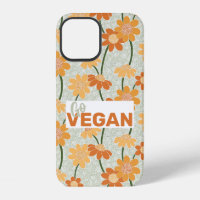 Go vegan! Pretty retro muted 1970s flowers