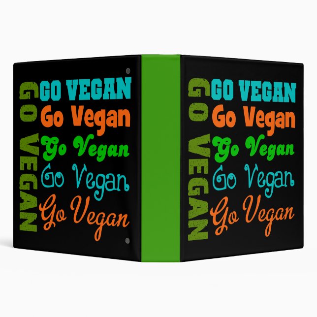 Go Vegan Recipe Book Binder (Background)