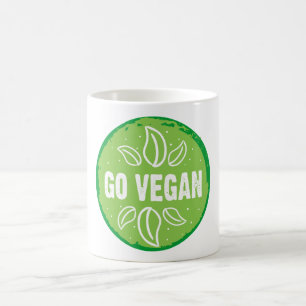 Go Vegan, vegan, veggie, vegetarian, Coffee Mug