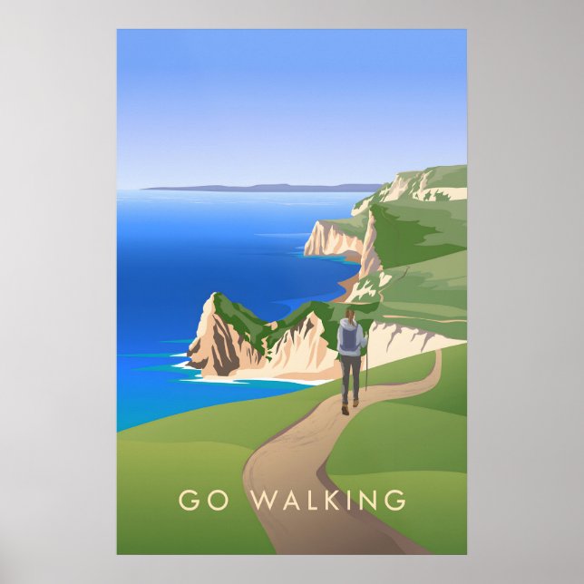 Go Walking Travel Poster (Front)