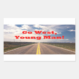 Go West, Young Man Sticker