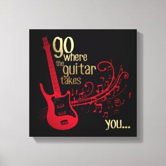 Go where the guitar takes you.... Canvas Art