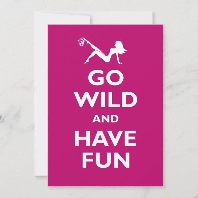 Go Wild Bachelorette Party Invitations (Front)
