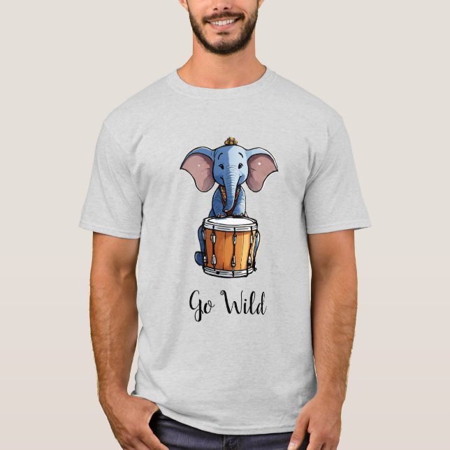 Go Wild Elephant T shirt (Front)