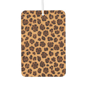 Go Wild Leopard Print Gold Tan Orange Fur Look Air Freshener