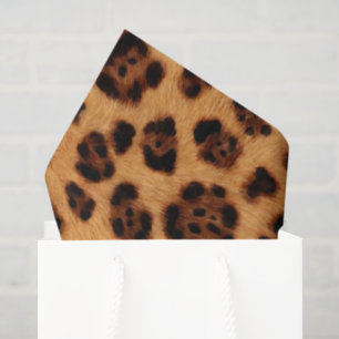 Go Wild Leopard Print Golden Brown Burnt Orange Tissue Paper