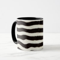 Go Wild Zebra Stripe Black White Faux Fur Look 