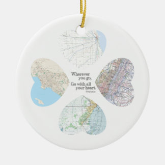 Go With All Your Heart Ceramic Ornament