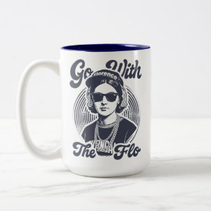 Go With The Flo Florence Nightingale Hip Hop Retro Two-Tone Coffee Mug