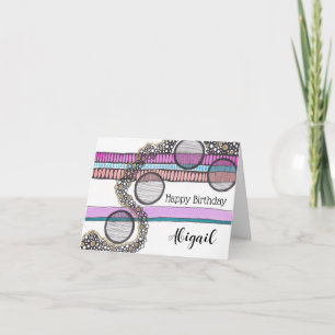 Go with the flow, abstract, your name, birthday card