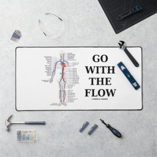 Go With The Flow Circulatory System Advice Humour Desk Mat