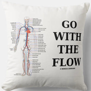 Go With The Flow Circulatory System Throw Pillow