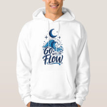 Go With The Flow Ocean Wave Moon Inspirational Coa