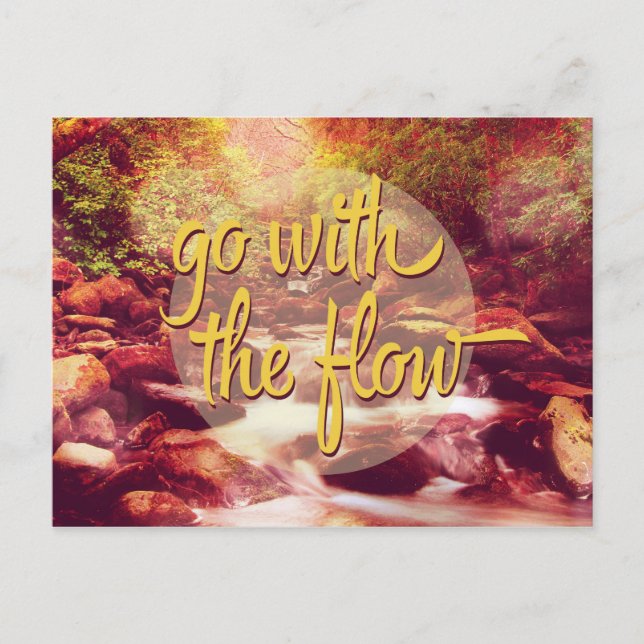 Go With The Flow River Postcard (Front)