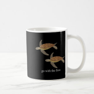 Go with The Flow Sea Turtle Ocean Beach Vibe Coffee Mug