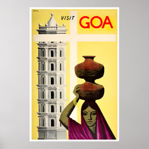 Goa India Art Travel Poster Vintage Print Wall