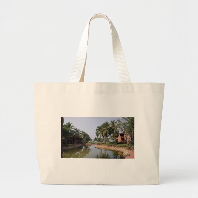 Goa India Large Tote Bag (Front)