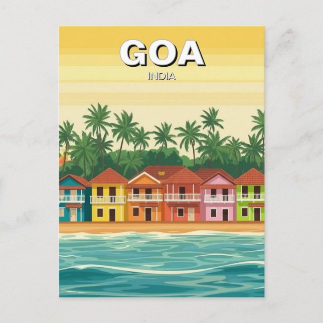 Goa India Postcard (Front)