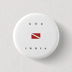Goa India Scuba Dive Flag 1 Inch Round Button