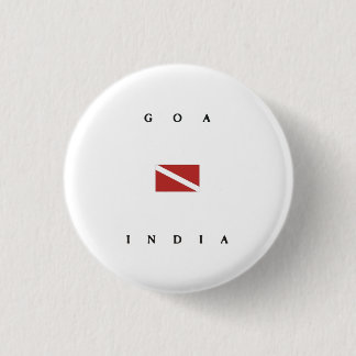 Goa India Scuba Dive Flag 1 Inch Round Button