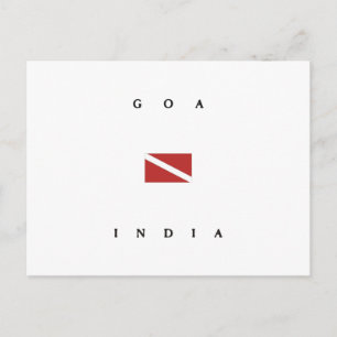 Goa India Scuba Dive Flag Postcard