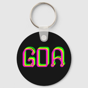 Goa psychedelic key holder keychain