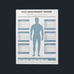 Goal Body Measurements Tracker Weight Loss Fitness Notepad<br><div class="desc">Goal Body Measurements Tracker Weight Loss Fitness Notepad for Boys. Log your progress each week with this body measurement tracker notepad. Blue Version.</div>