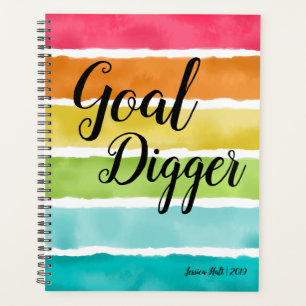 Goal Digger Colourful Watercolor Planner