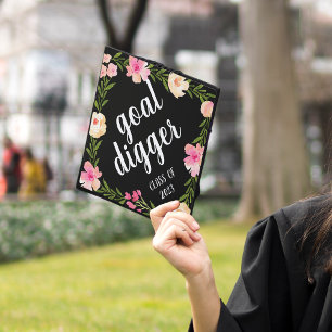 Goal Digger   Custom Class Year Graduation Cap Topper