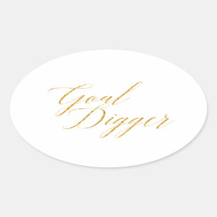 Goal Digger Oval Sticker