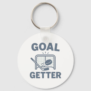 Goal Getter Hockey Motivation Sports Gift Players Keychain