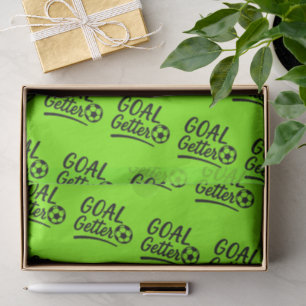 'Goal Getter' Vibrant Electric Lime Green Sports  Tissue Paper