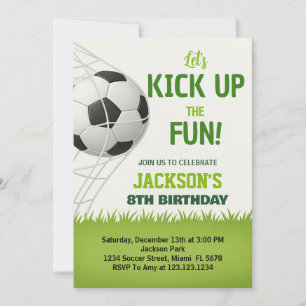 Goal! Invitation d'anniversaire de football