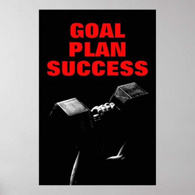 Goal Plan Success Bodybuilding Training Fitness Poster (Front)