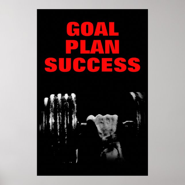Goal Plan Success Bodybuilding Training Fitness Poster (Front)