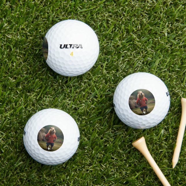 "Goal-Scoring Capybara: The Ultimate Soccer Star!" Golf Balls (Insitu Grass)