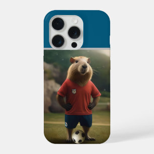 "Goal-Scoring Capybara: The Ultimate Soccer Star!" iPhone 15 Pro Case