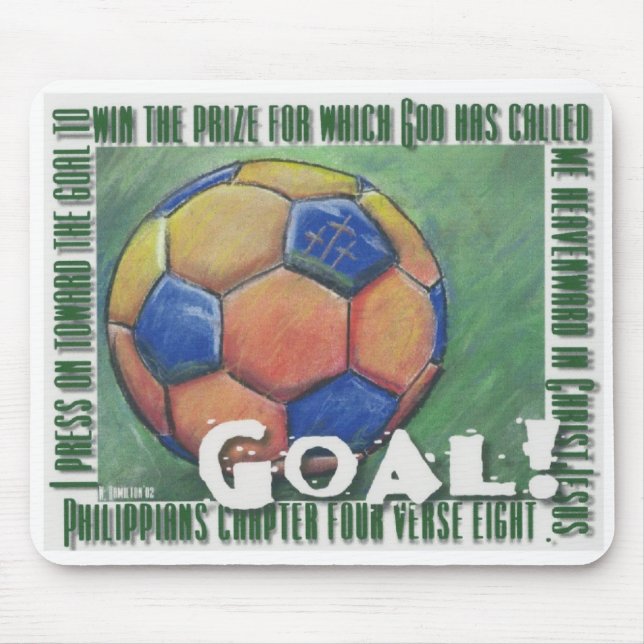 Goal! scripture soccer ball mousepad (Front)