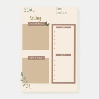 Goal setting notepad