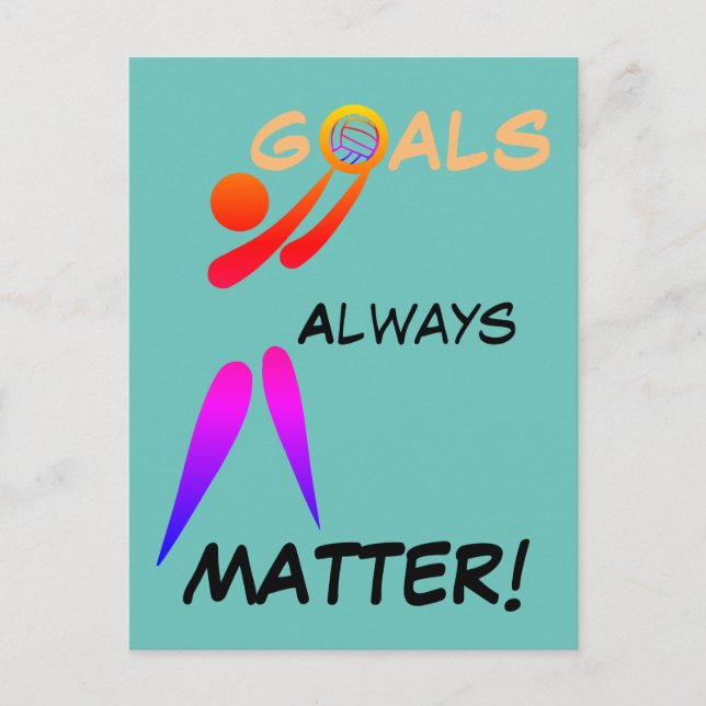 Goal Shooter Motivational Netball Quote Postcard (Front)