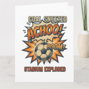 Goal Sneezed Stadium Exploded Thank You Card