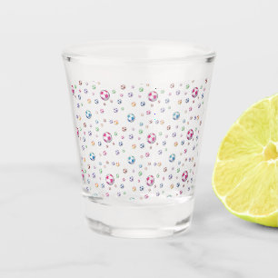 Goal Soccer Pattern Shot Glass