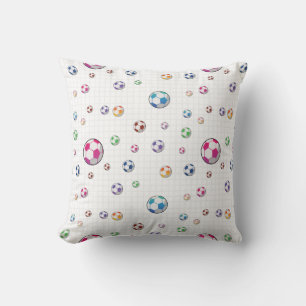 Goal Soccer Pattern Throw Pillow