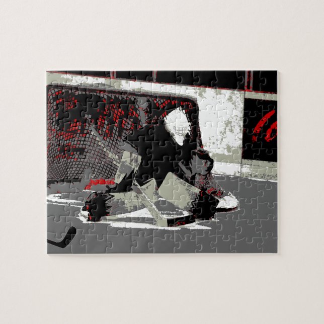 Goal Stopper - Ice Hockey Goalie Jigsaw Puzzle (Horizontal)
