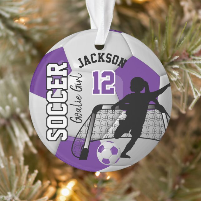 Goalie de soccer violette et blanche (Arbre)
