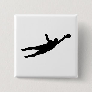 Goalie Save 2 Inch Square Button